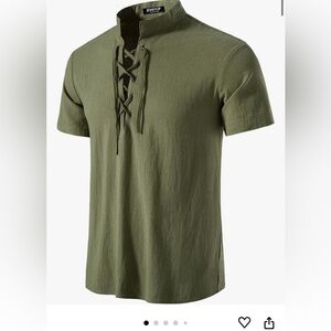 Men’s renaissance fair shirt army green good large